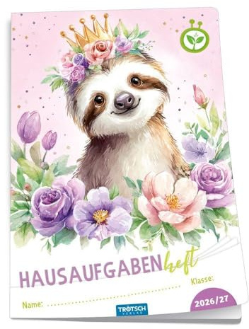 TRÖTSCH - Jahresbezogenes Hausaufgabenheft Grundschule Faultier 26/27
