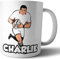 AK Giftshop Personalised Mug - Rugby Player White Red England - Gift - Birthday - Christmas - Stocking Filler - Secret Santa