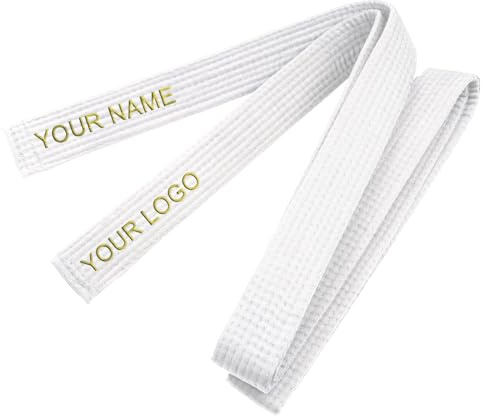 TOPTIE Custom Karate Belt Embroidered Martial Arts TaeKwonDo Judo Rank Belt