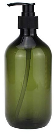 Ruiyan Distributeur Flacons de Distributeur de Bouteilles Pompe Vide Bouteille en Plastique pour Lotion Gel Douche Savon pour Les Mains Détergent Vert et Brun (Vert,500ml)