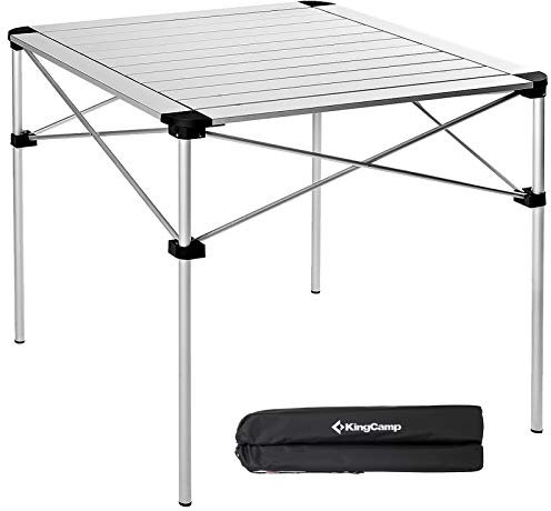 KingCamp KC3961_Silver Campingtisch, Aluminium, Silber, 27.5×27.5×27.1