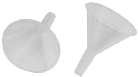 White Plastic Filter Funnel Plastic Laboratory Filter Funnel 50ml 2 Inch Mouth Dia Clear White(2pcs)
