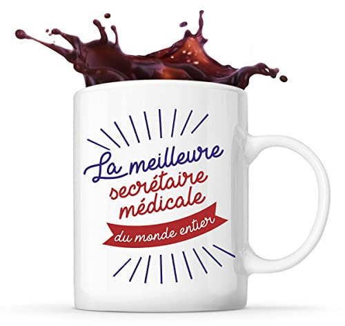 Taza de secretaria médica para mujer, diseño de la mejor de Francia