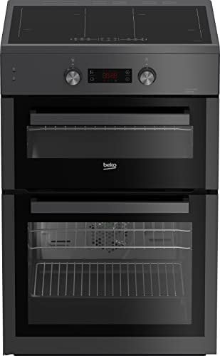 Beko Electric Cooker, 60 cm Induction Hob, Double Oven, LED Display, Anthracite
