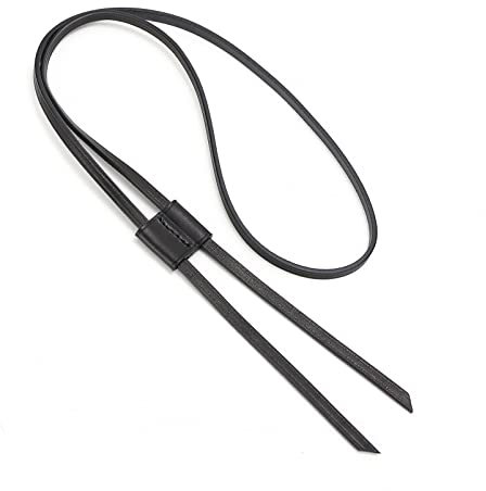 Senral Handgefertigte Lederschnur Lederbeutel mit Kordelzug, 105 cm Abnehmbarer Zugriemen, DIY Häkeltasche, Bundtaschen, Kordelzug für Noe BB (Kordelzug-Lasche + Zugschnur, Schwarz)