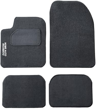Auto Accessori Lupex Auto-Fußmatten-Set, kompatibel mit Jazz Reihe 2, Fußmattenset personalisiert mit gesticktem Autonamen, Teppichmaterial, mit Fallschutz, Komplettset für Vorder- und Rückseite