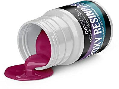 Epoxidharz Epoxy Pigment Farbpaste Tele Magenta ca. RAL 4010 Profi Hochpigmentierte Paste für Epoxidharz Epoxy Resin Polyurethan Kunstharz Resin Art (30 Gramm)