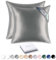 RENESSY Kissenhüllen aus 100% Bio-Seide 40x40 cm (2-Pack) - 22 Momme Maulbeerseide, Güteklasse 6A, Oeko-Tex zert. in Deutschland - Luxus für Haar und Haut (Graphitgrau)