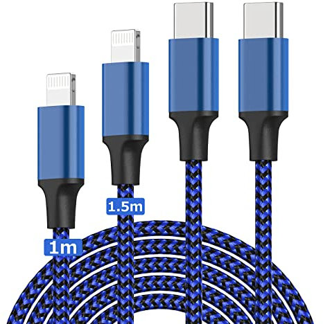 Sundix USB C iPhone Ladekabel-2Pack 1M+1.5M,Zertifiziert Usb C Kabel schnelles Laden für iPhone 12/14/14pro/13/13 Pro Max/mini/12 Pro/12 mini/11/XR/XS/X/8/8P usw.
