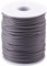 Crafans Cordoncino in gomma da 2 mm, 50 metri/rotolo, colore puro, per la creazione di gioielli, fai da te, artigianato, bracciali, lavori a maglia tubolari, grigio