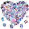 Bewudy 100 Pcs Cartoon Space Stickers Purple Planet Rocket Stars Astronomy Stickers for Kids Boy Girl Water Bottle Skateboard Laptop Stickers Decals