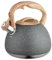 Luckyberg Moderne Wasserkessel Induktion Pfeifkessel aus Edelstahl, Teekessel für alle Kochplatten, Flötenkessel, Wasserkocher für Tee Kaffee, ca 2,8L (Grau)