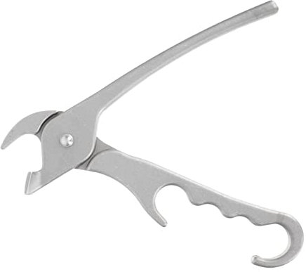 OQHAIR Bbq Pizza Pan Tongs Stainless Steel Cookware Airfryer Accessory Camping Skillet Plate Tongs Holder Pot Pan Gripper Clip Lifting Hot Dishs Barbecue Plate Gripper Kitchen Supplies