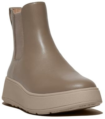 Fitflop F-Mode Leather Flatform Chelsea Boots, Stivali Donna, Grigio Minky, 37 EU