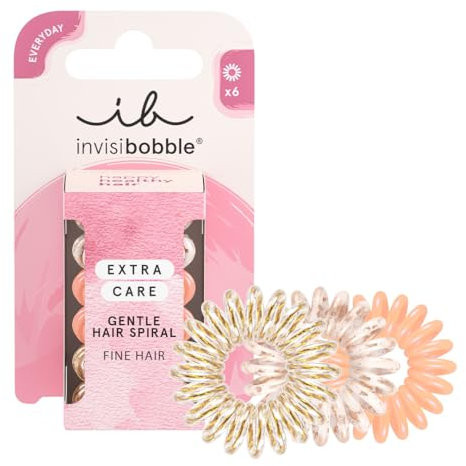 invisibobble Original Haargummis EXTRA CARE Delicate Duties | Haargummi Set Besonders sanft zum Haar | Gegen Haarbruch und Spliss | Ohne Abdruck | 6 Stück