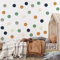Muralo - Wandtattoo Kinderzimmer Mädchen, Klebe-Punkte Bunt 150 Stück - Wandsticker Wanddeko Babyzimmer, Wandaufkleber Deko Kreise Set, Dots- Br.95cm x Hö.60cm