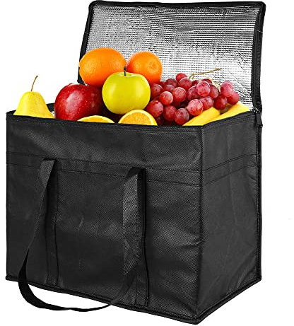 QINGLANG Cool Bags Large Insulated Cooler Box 30l Thermal Food Delivery Bag Foldable Leak-Proof Picnic Beer Bag Freezer Reusable Tote Grocery Shopping Bags for Beach Camping Work Trip