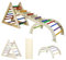 CCLIFE Kletterdreieck mit Rutsche und Kletterbogen ab 1 Jahr 6 in1 Montessori Klettergerüst Indoor Pikler Dreieck Art Kinder Klettern, Holz 150kg