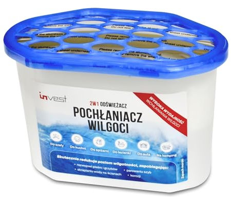 Invest 2x Luftentfeuchter inkl. 230g Nachfüllpack Granulat Raumentfeuchter für Küche Bad Camper ohne Strom, Feuchtigkeitsabsorber Entfeuchter, Schutz gegen Schimmel & Gerüche