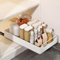 NZZVNZ Cajones Extraibles Para Cocina,45 * 25 * 7cm Bandeja Extraible Armario, Organizador de Cajones con Tirador, Cajón Telescópico, Estantes de Extracción, Cajón de Cocina, Blanco