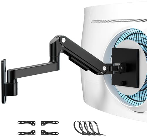 Soporte de Pared para Monitor de 17 a 49 Pulgadas, Brazo con Resorte de Gas Ajustable, Inclinación y Giro, Carga 2-20KG, VESA 75/100/200