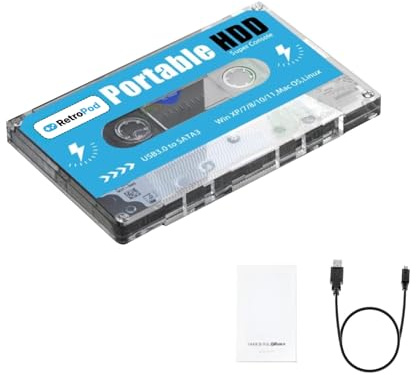 Game Hard Drive, 500G HDD Portable Game Drive Built-in 55,000+ Games, Compatible With 90+ Emulators, Plug And Play, USB3.0 (Blue)