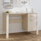 Myheimly Schreibtisch mit 1 Schublade 1 Tür Computertisch Bürotisch Arbeitstisch PC Tisch Laptoptisch 113x50x75cm Massivholz Kiefer Honigbraun