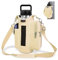 icolor Gym Magnetic Bag Water Bottle Carrier Holder with Strap & Phone Pockets, Diameter 3.9 Magnetic Gym Bag 5 Built-in Magnets Gym Accessories Organizer Pouch Sling Sleeve (Neoprene, Cream)