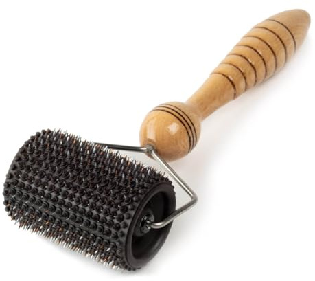 Black Body Massage Roller Universal Roller Lyapko, Various Metal Needles, Hedgehog Roller, Anti-Cellulite, Manual Massage Roller, Muscle Roller, Self Massage Back, Hips, Stomach, Shoulders