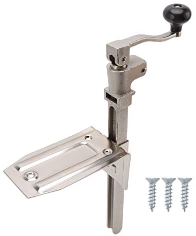 Apriscatole manuale per uso commerciale con base in acciaio placcato e morsetto da banco per la cucina di casa, ristorante, design efficiente, veloce e stabile, facile da usare.