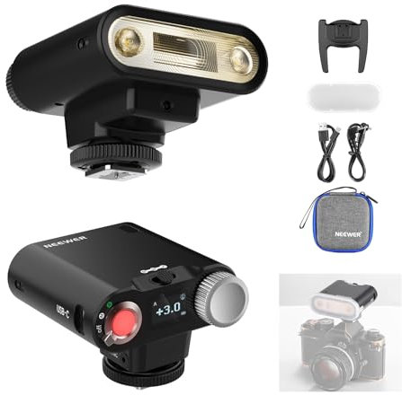 NEEWER Z160 Einzelkontakt Kamerablitz Kompatibel mit Canon Nikon Sony Fuji Olympus Kameras, 22Ws GN14 6000K Speedlite, A/M Modus 1/1-1/128 Leistung, 1100mAh Akku 650 Full Power Licht 1,5s Recycling