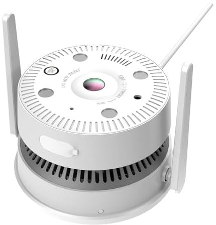 LASTCOW AI Rauchmelder mit Kamera, Mobilfunkrauchmelder, Immer online Dank integriertem Mobilfunk, Alarm direkt aufs Smartphone, Längere Zeit Jahre Batterielebensdauer, Weiß