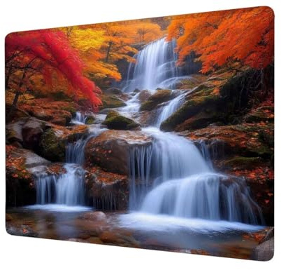Mauspad Baum Mousepad Klein 290x240x3mm, Mini Gaming Mauspad Orange Schreibtischunterlage, Wasserdicht Anti-Rutsch Mouse Pad, Verbessert Präzision und Geschwindigkeit, Gaming Zubehör, Geschenk H1-732