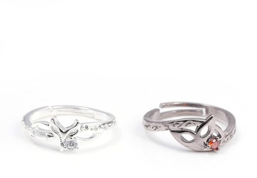 Amamiya Ren Ringe für Männer Frauen Cosplay Amamiya Ren Offener Ringe Knöchel Stacking Ring 2pcs Set