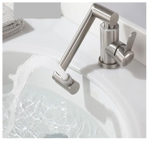 Waschbecken Wasserhahn 304 Edelstahl Faltbare Waschbecken Mischbatterie 360 ​​Grad Schwenk Bad Armaturen Küche Waschbecken Heiß Kalt Wasser Armaturen