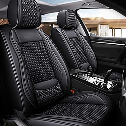Romanbin Autositzbezug Für Volkswagen T5 T6 multivan Schwarz CT13 | Komplettset 5-Sitze Autositzbezügen Leder Autositzbezüge Porosität Sitzbezüge Vorne und Hinten Sitzschoner