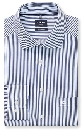 OLYMP Herren Businesshemd Regulär Gestreift 135874 | Hemd, Manschette, Modern Fit, 100%Baumwolle