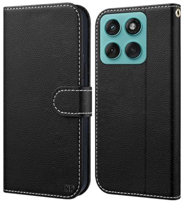 NP-Caser Coque pour Moto Motorola Edge 60 Fusion/Edge 60s/Edge 60 - Coque de Telephone en Cuir de Première Qualité | Fermoir Magnétique | Compatible avec Coque Edge 60 Fusion/Edge 60s/Edge 60, Noir