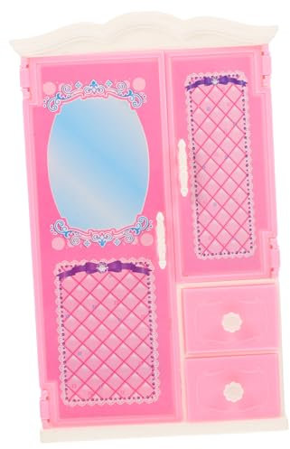BESPORTBLE Modell Für Puppenhaus Mini Plastik Garderobe Für Puppen Puppenhaus Zubehör Doppeltür Für Puppen Kleidung