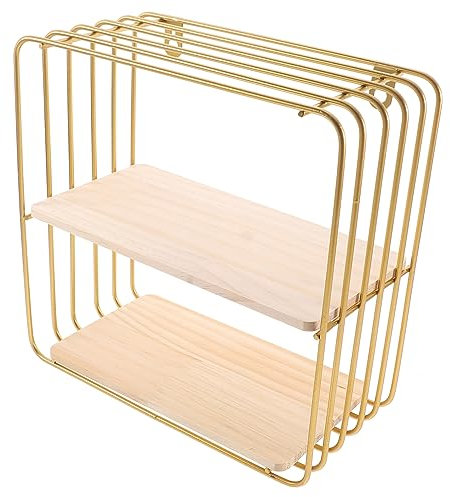 Holibanna Metal Wall Floating Shelf Gold Platzsparendes Wandregal Für Küche Wohnzimmer Büro Vielseitige Ablage Für Dekoration Und Aufbewahrung Langlebig Korrosionsbeständig Modern Gestaltet