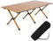 HAUSPROFI Campingtisch Klappbar, Klapptisch Tragbar, Falttisch Ultra Leichte, Faltbar Camping Table mit Tragetasche, Outdoortisch Groß, 116x60cm, Braun