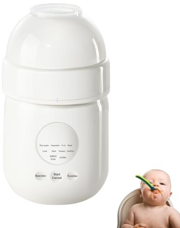 Multifunktionaler Babybrei Zubereiter, 4-in-1: Dampfgaren, Mixen, Aufwärmen, Erwärmen, aus 316 Edelstahl zur schnellen und gesunden, Babybrei Zubereiter für Zuhause und Reisen, 350 ml Fassungsvermögen
