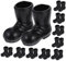 OFFIGAM 10 Paare Mini Weihnachtsstiefel Deko Miniatur Santa Schuhe für Puppenhaus DIY Weihnachtsdeko Material für Tischdekoration