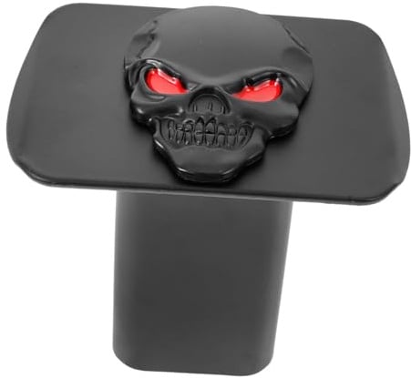 Kreative Anhängerkupplungsabdeckung aus Metall im Totenkopfdesign | Schutz für Anhängerkupplung, Passend für Lkws und Autos, Einfache Montage, Robust gegen Regen