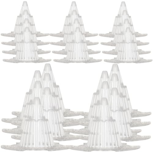 DIYEAH 24Pcs Cone Flower Pot Hole Mesh Pads Plant Pot Drainage Mesh | for Bonsai Plastic Gaskets for Soil Retention Large and Small Sizes for Gardening