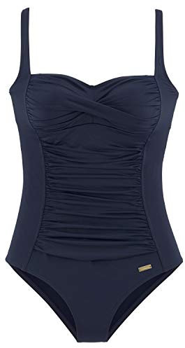 Lascana Damen Badeanzug Raffung, Softcups, Verstellbare Träger