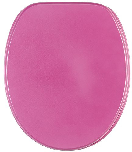Sanilo Soft Close Toilet Seat, Wide Choice of Glittering Toilet Seats, Stable Hinges, Easy to Mount (Pink)