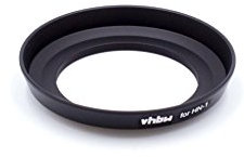 vhbw Capucha Lente Compatible con Nikon Nikkor AF 24mm f2.8D 52 mm Objetivo Negro, Metal, Redonda - Reemplaza HN-1
