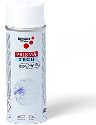 400ml Schuller PRISMA TECH COVER WHITE Isolierspray Flecken Decker, Innen, Außen, Deckweiß, Isolierweiss