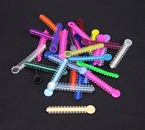 Earlywish 50pcs ligaduras de ortodoncia dental ligadura (multicolor)